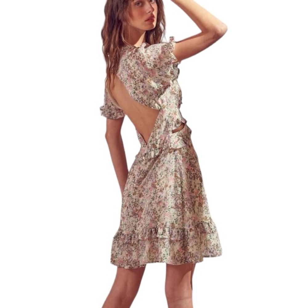 Storia multi floral cutout dress